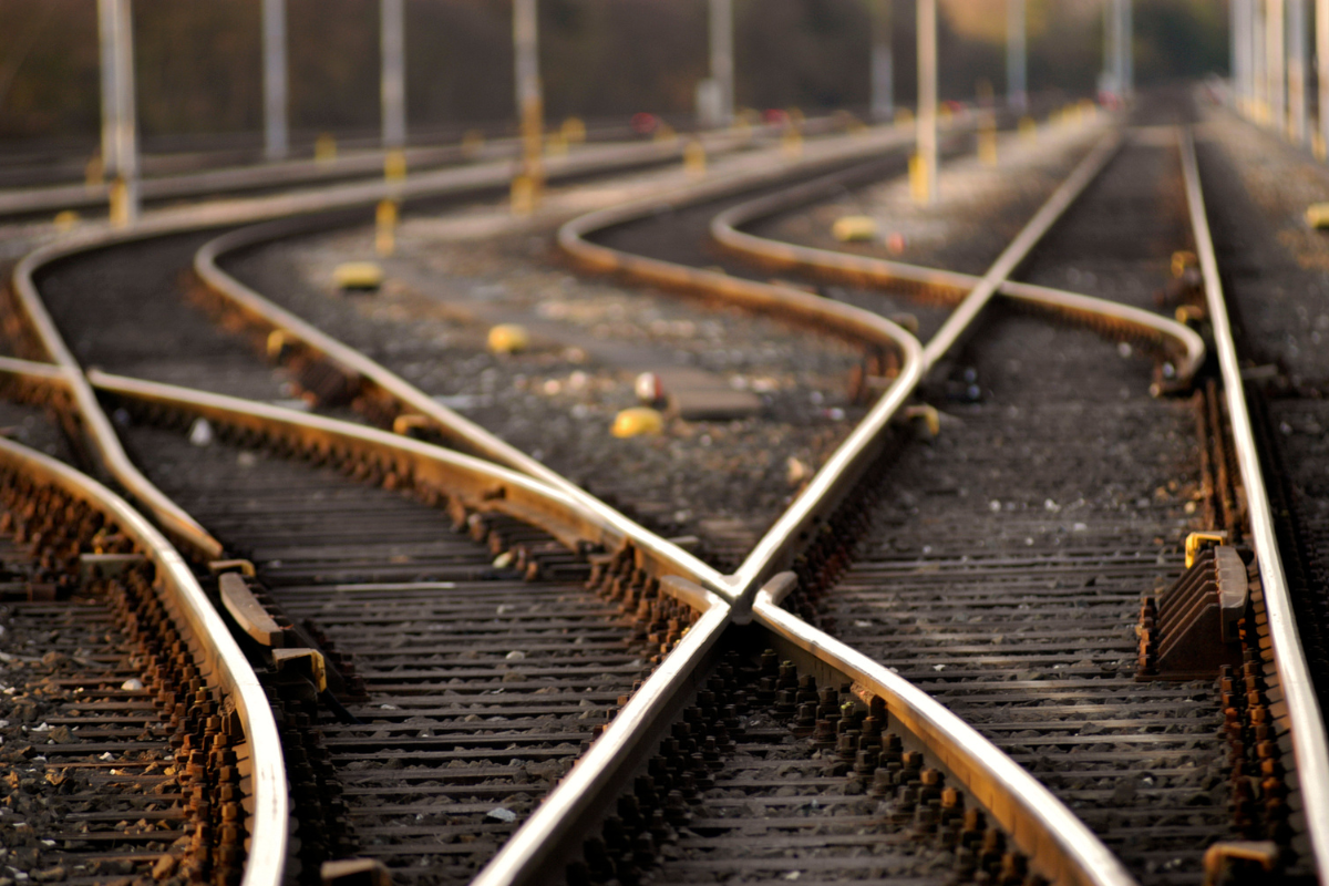 Railway trackes indicating the changed scenario