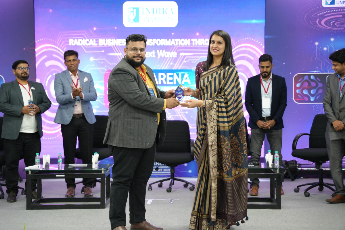 Mr Swapnil Puranik, Founder of Make My Hype attended the Arena AI Summit 2026 in the capacity of a Panel Moderator. Organised by Indira University, Pune.